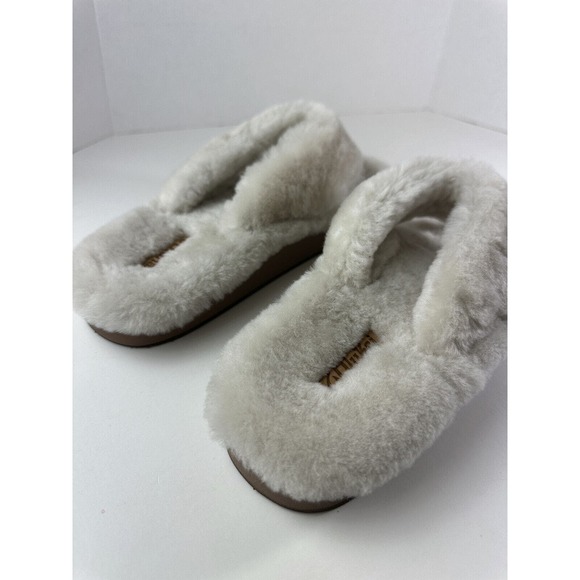 NWOT OluKai Kipe'a Heu Sandal Slippers Fuzzy Soft Wool Shearling Women's Size 10 - Picture 3 of 11